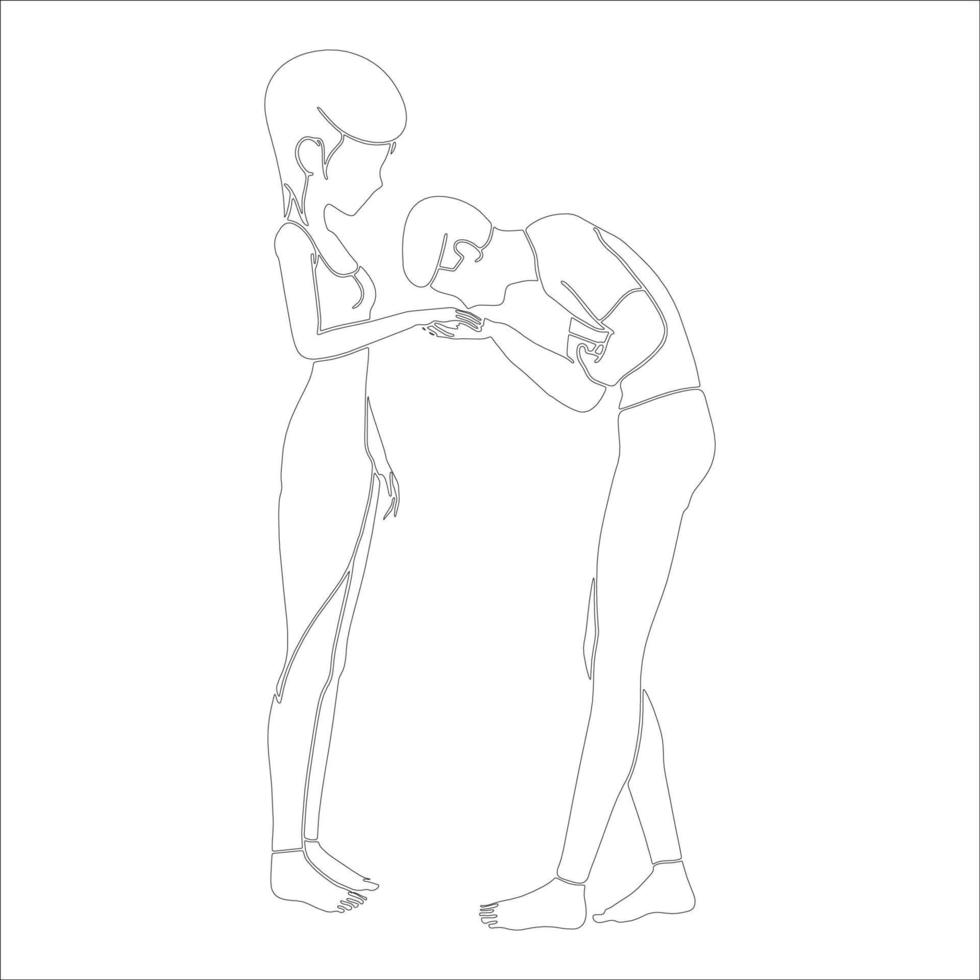 casal beijando ilustração de contorno de personagem em fundo